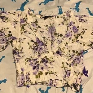 FOREVER 21 FLORAL CROPTOP